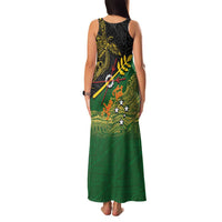 Personalized Chimpu Province Papua New Guinea Family Matching Tank Maxi Dress and Hawaiian Shirt Bird-of-paradise Art Tattoo and Melanesian Motifs - Polynesian Pride