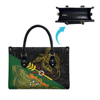 Chimpu Province Papua New Guinea Leather Bag Bird-of-paradise Art Tattoo and Melanesian Motifs - Polynesian Pride