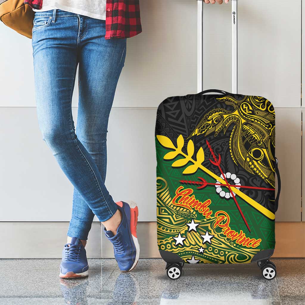 Chimpu Province Papua New Guinea Luggage Cover Bird-of-paradise Art Tattoo and Melanesian Motifs - Polynesian Pride