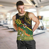 Personalized Chimpu Province Papua New Guinea Men Tank Top Bird-of-paradise Art Tattoo and Melanesian Motifs LT03 Black - Polynesian Pride