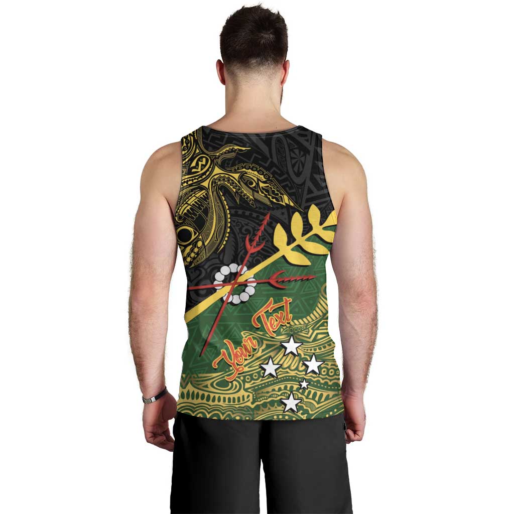 Personalized Chimpu Province Papua New Guinea Men Tank Top Bird-of-paradise Art Tattoo and Melanesian Motifs LT03 - Polynesian Pride
