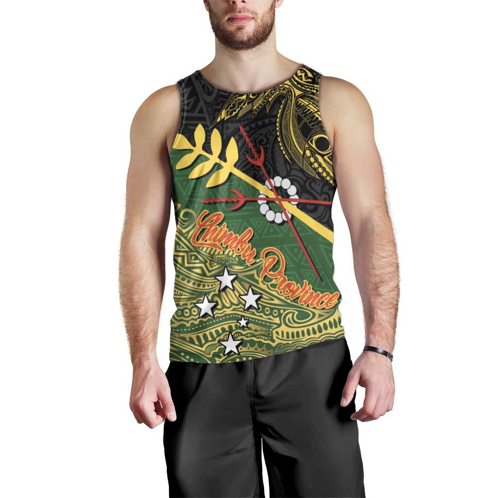 Personalized Chimpu Province Papua New Guinea Men Tank Top Bird-of-paradise Art Tattoo and Melanesian Motifs LT03 - Polynesian Pride