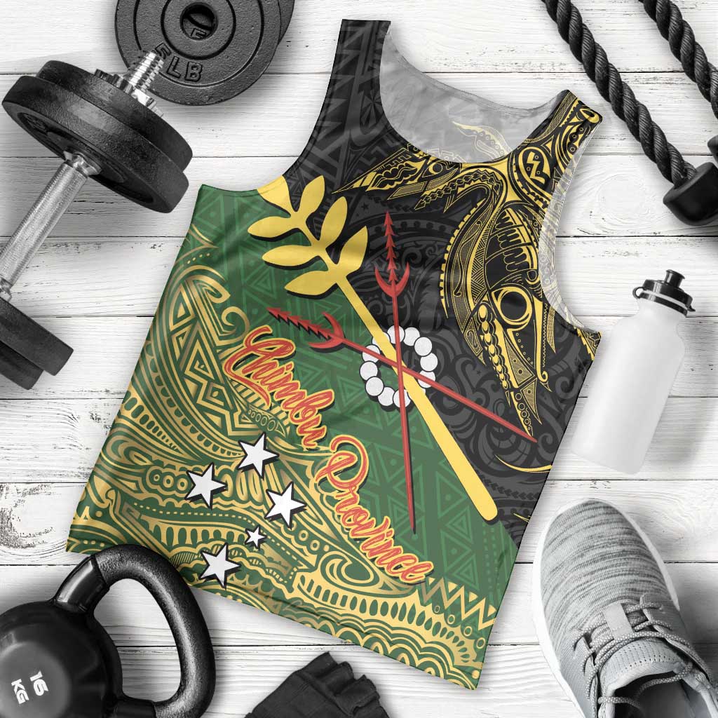Personalized Chimpu Province Papua New Guinea Men Tank Top Bird-of-paradise Art Tattoo and Melanesian Motifs LT03 - Polynesian Pride