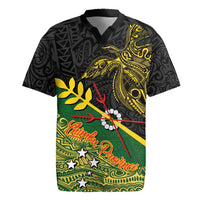 Personalized Chimpu Province Papua New Guinea Rugby Jersey Bird-of-paradise Art Tattoo and Melanesian Motifs - Polynesian Pride