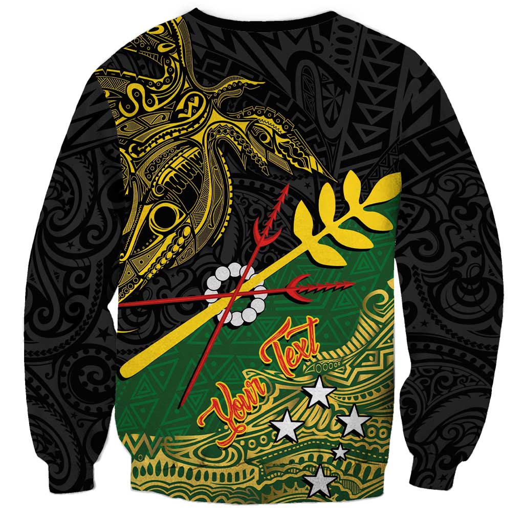 Personalized Chimpu Province Papua New Guinea Sweatshirt Bird-of-paradise Art Tattoo and Melanesian Motifs LT03 - Polynesian Pride