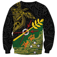 Personalized Chimpu Province Papua New Guinea Sweatshirt Bird-of-paradise Art Tattoo and Melanesian Motifs LT03 - Polynesian Pride