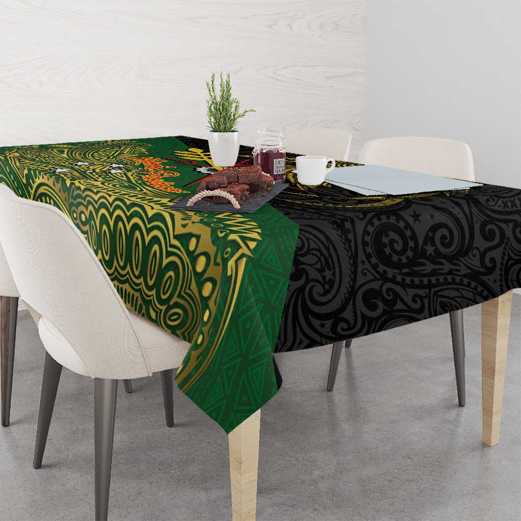 Chimpu Province Papua New Guinea Tablecloth Bird-of-paradise Art Tattoo and Melanesian Motifs - Polynesian Pride