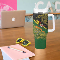 Chimpu Province Papua New Guinea Tumbler With Handle Bird-of-paradise Art Tattoo and Melanesian Motifs - Polynesian Pride
