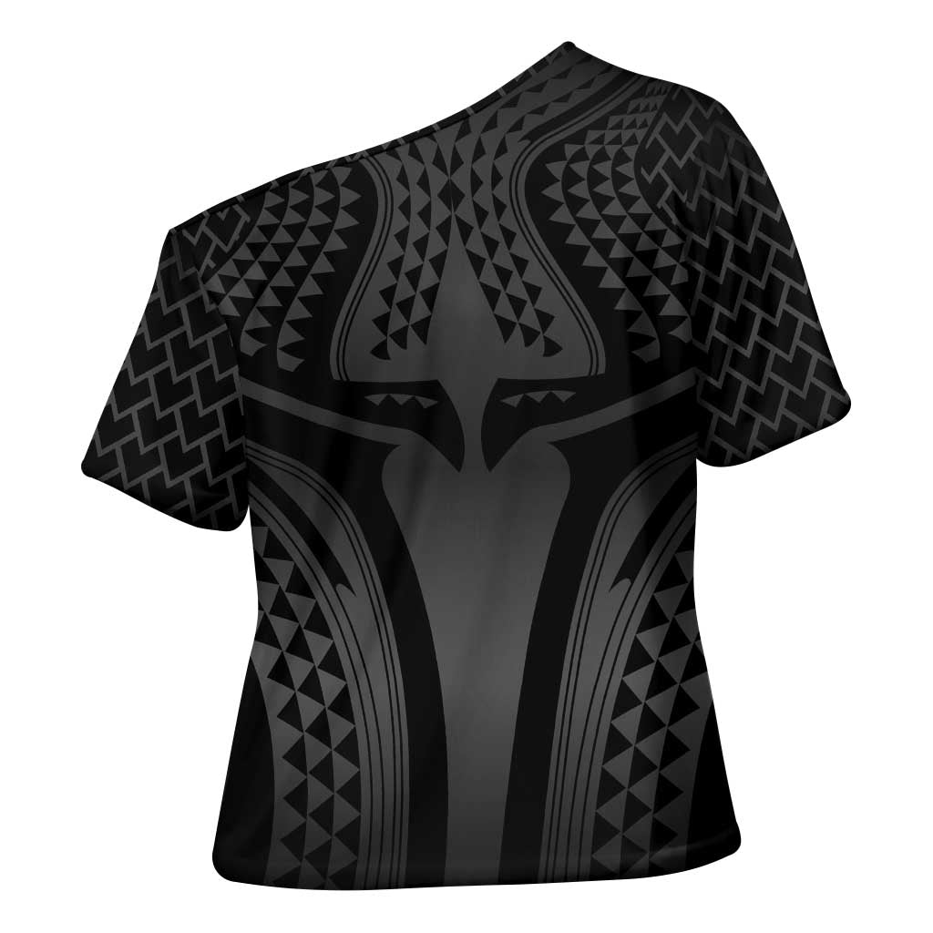Hawaiian Kakau Art Tattoos Aquaman Style Cross Shoulder Shirt Special Edition - Polynesian Pride