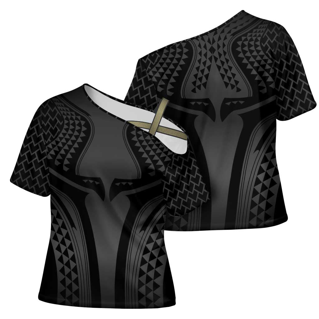 Hawaiian Kakau Art Tattoos Aquaman Style Cross Shoulder Shirt Special Edition - Polynesian Pride