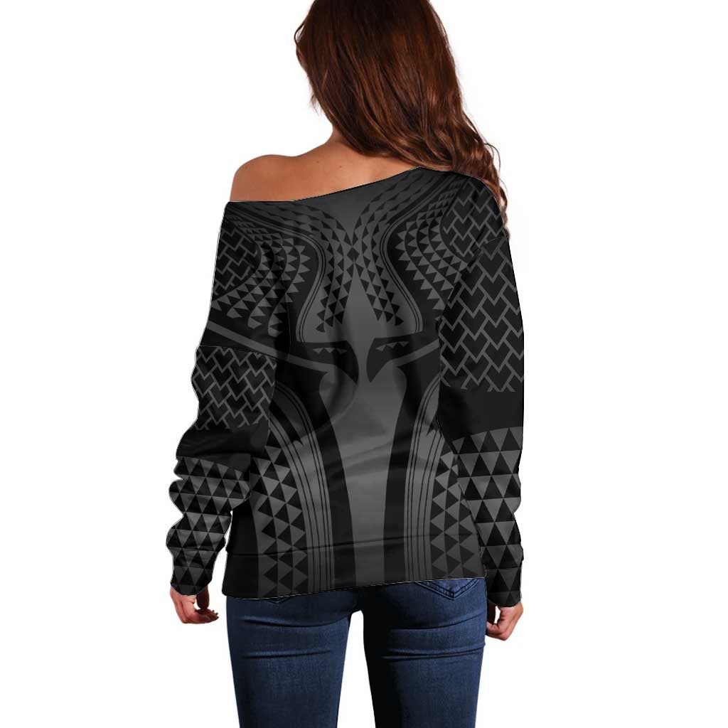 Hawaiian Kakau Art Tattoos Aquaman Style Off Shoulder Sweater Special Edition - Polynesian Pride
