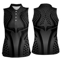 Hawaiian Kakau Art Tattoos Aquaman Style Women Sleeveless Polo Shirt Special Edition - Polynesian Pride