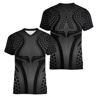 Hawaiian Kakau Art Tattoos Aquaman Style Women V-Neck T-Shirt Special Edition - Polynesian Pride
