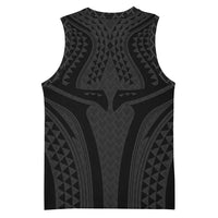 Hawaiian Kakau Art Tattoos Aquaman Style Basketball Jersey Black Version - Polynesian Pride