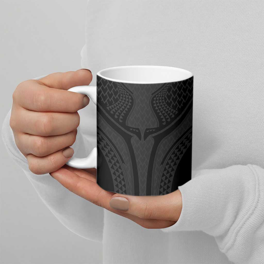 Hawaiian Kakau Art Tattoos Aquaman Style Ceramic Mug Black Version - Polynesian Pride