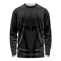 Hawaiian Kakau Art Tattoos Aquaman Style Long Sleeve Shirt Black Version LT03 Unisex Black - Polynesian Pride