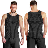Hawaiian Kakau Art Tattoos Aquaman Style Men Tank Top Black Version - Polynesian Pride