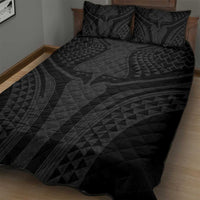 Hawaiian Kakau Art Tattoos Aquaman Style Quilt Bed Set Black Version - Polynesian Pride