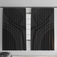 Hawaiian Kakau Art Tattoos Aquaman Style Window Curtain Black Version - Polynesian Pride