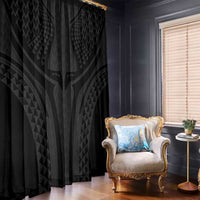 Hawaiian Kakau Art Tattoos Aquaman Style Window Curtain Black Version - Polynesian Pride