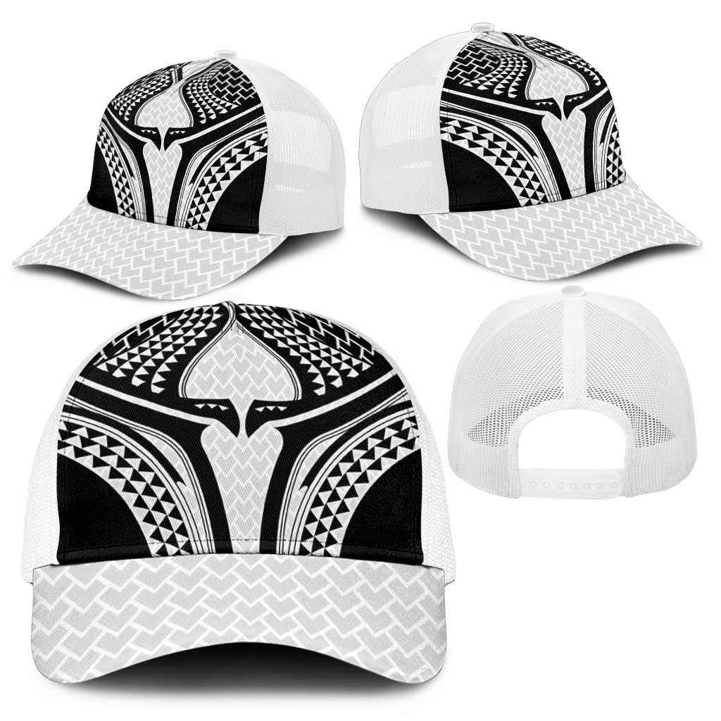 Hawaiian Kakau Art Tattoos Aquaman Style Baseball Net Cap White Version - Polynesian Pride