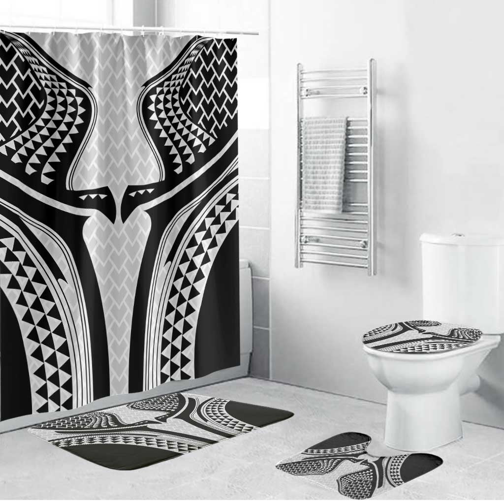 Hawaiian Kakau Art Tattoos Aquaman Style Bathroom Set White Version - Polynesian Pride