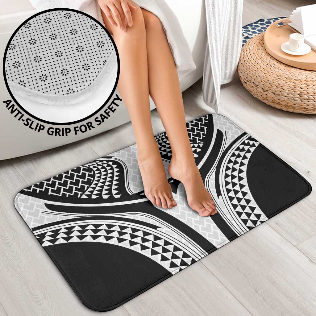 Hawaiian Kakau Art Tattoos Aquaman Style Bathroom Set White Version - Polynesian Pride