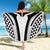 Hawaiian Kakau Art Tattoos Aquaman Style Beach Blanket White Version - Polynesian Pride