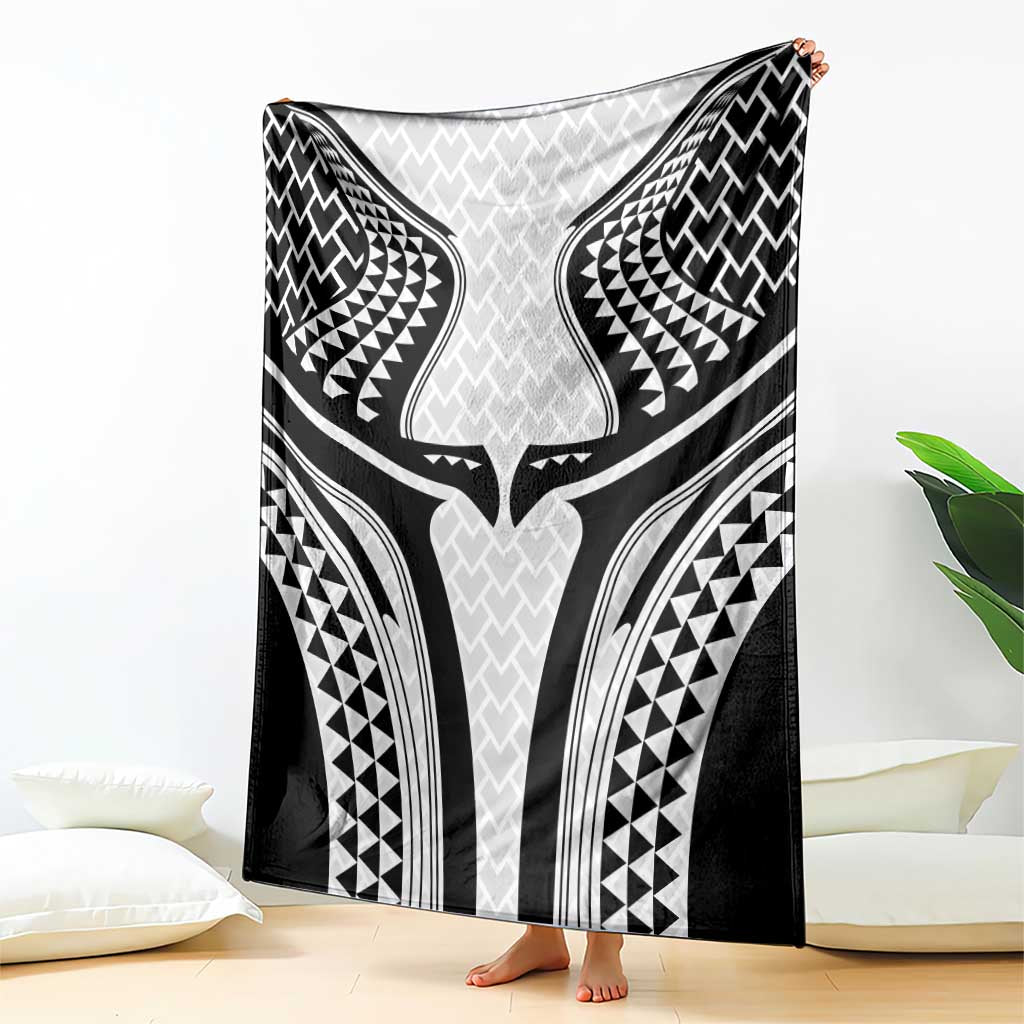 Hawaiian Kakau Art Tattoos Aquaman Style Blanket White Version - Polynesian Pride