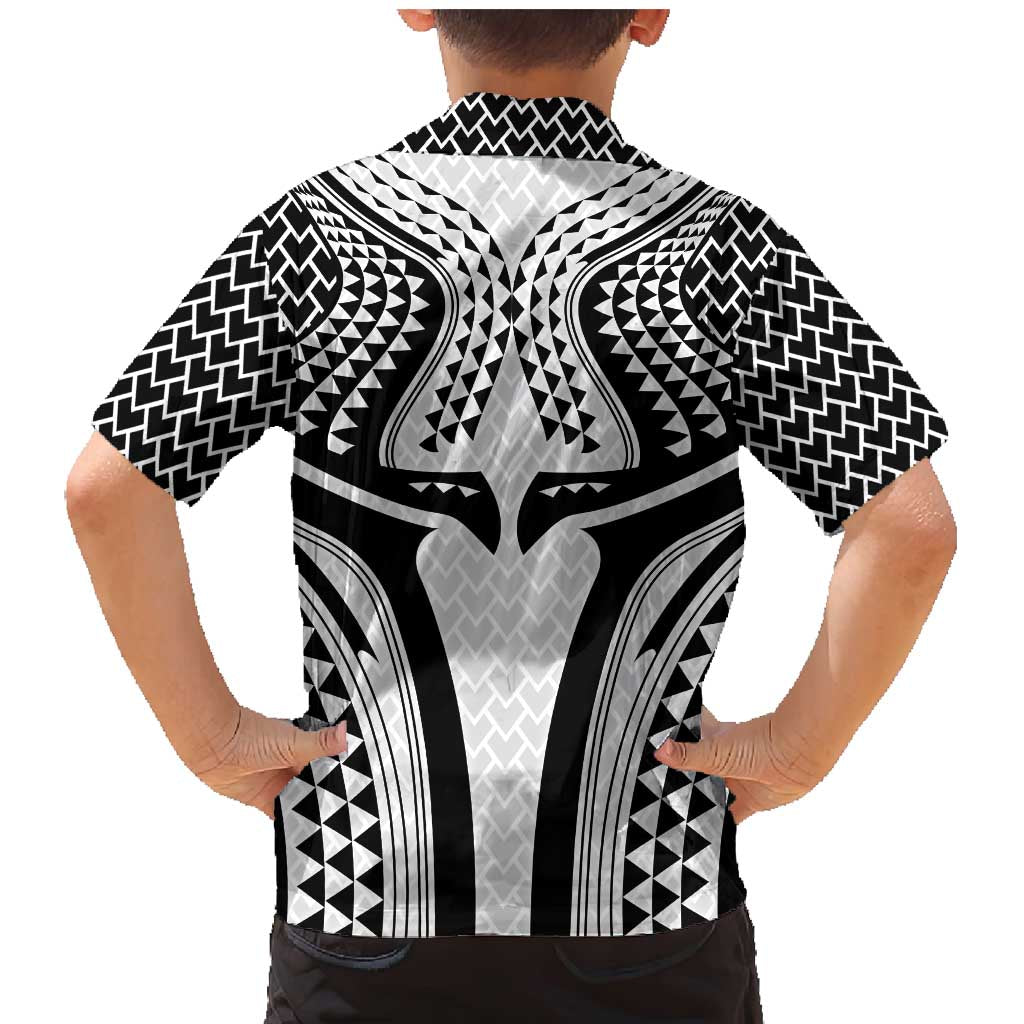Hawaiian Kakau Art Tattoos Aquaman Style Family Matching Mermaid Dress and Hawaiian Shirt White Version LT03 - Polynesian Pride