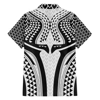Hawaiian Kakau Art Tattoos Aquaman Style Family Matching Off The Shoulder Long Sleeve Dress and Hawaiian Shirt White Version - Polynesian Pride