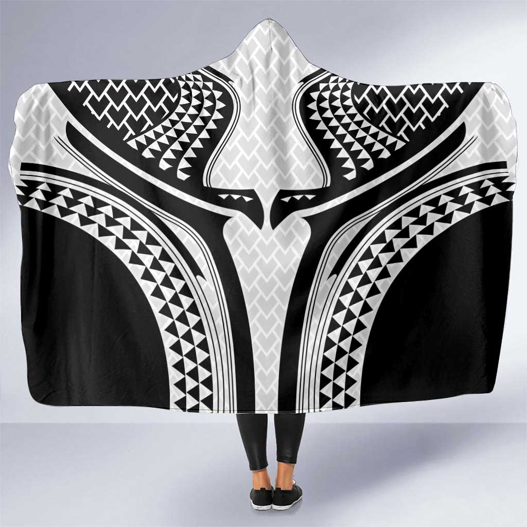 Hawaiian Kakau Art Tattoos Aquaman Style Hooded Blanket White Version - Polynesian Pride
