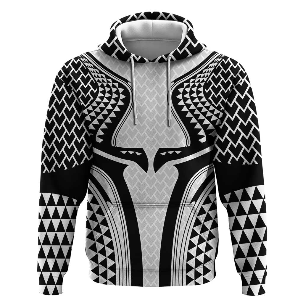 Hawaiian Kakau Art Tattoos Aquaman Style Hoodie White Version - Polynesian Pride