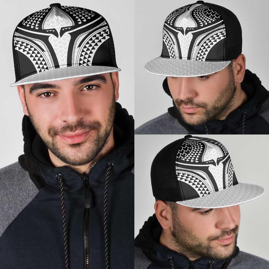 Hawaiian Kakau Art Tattoos Aquaman Style Mesh Trucker Cap White Version - Polynesian Pride