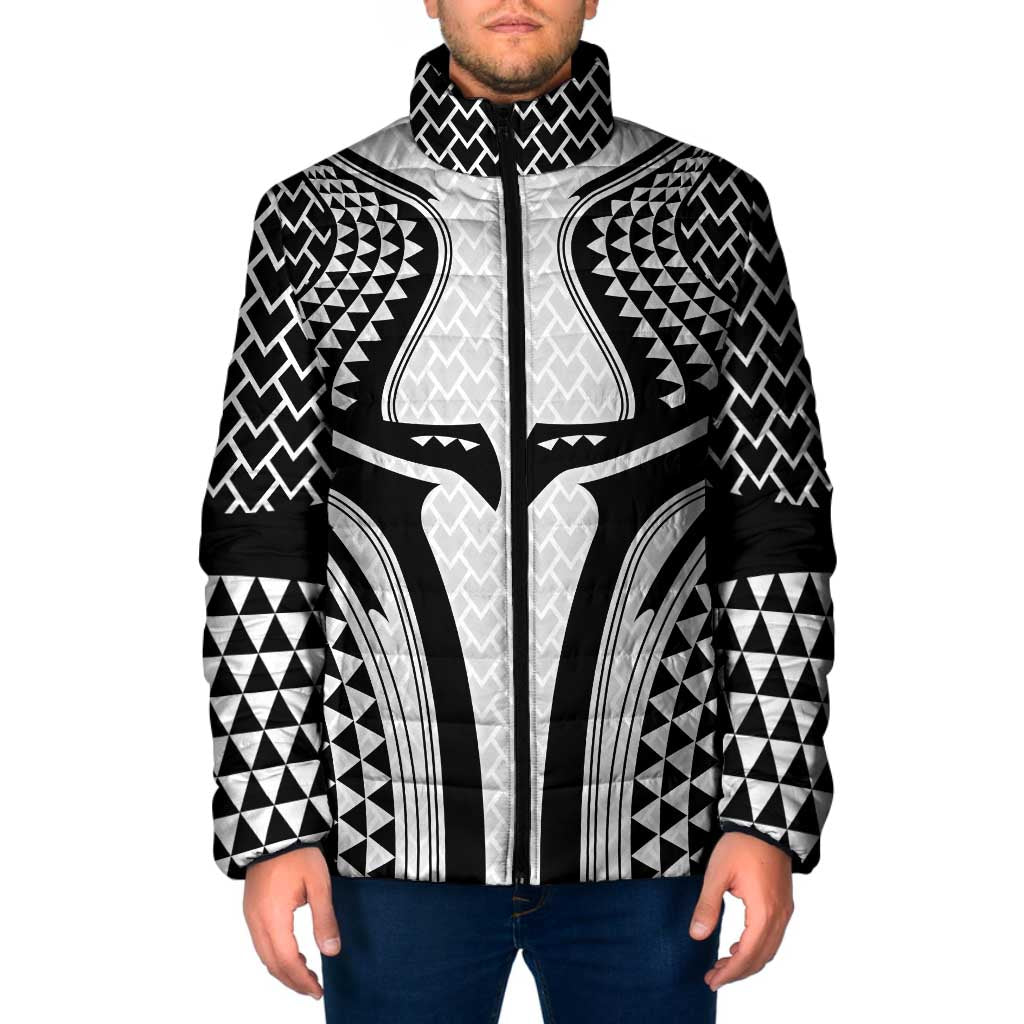 Hawaiian Kakau Art Tattoos Aquaman Style Padded Jacket White Version - Polynesian Pride