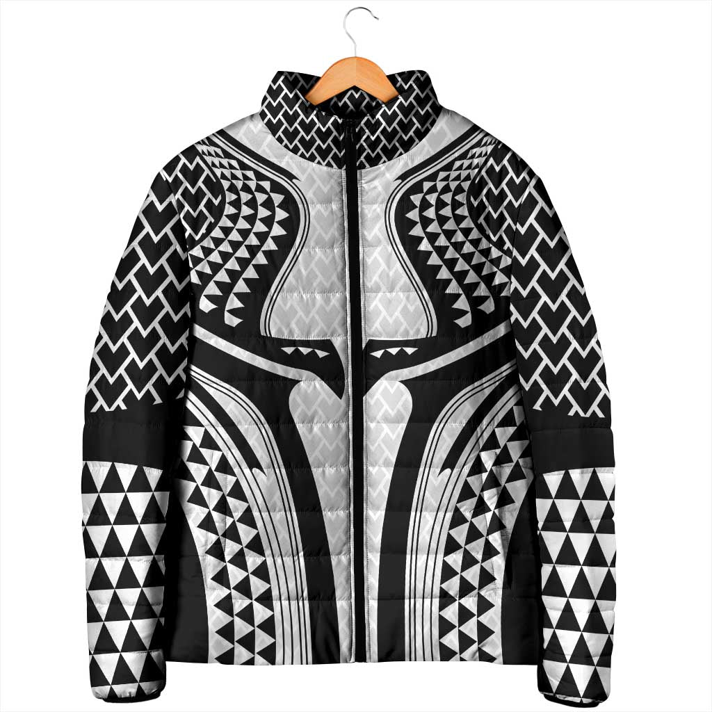 Hawaiian Kakau Art Tattoos Aquaman Style Padded Jacket White Version - Polynesian Pride
