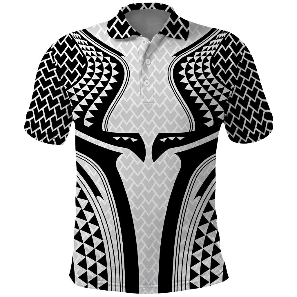 Hawaiian Kakau Art Tattoos Aquaman Style Polo Shirt White Version - Polynesian Pride