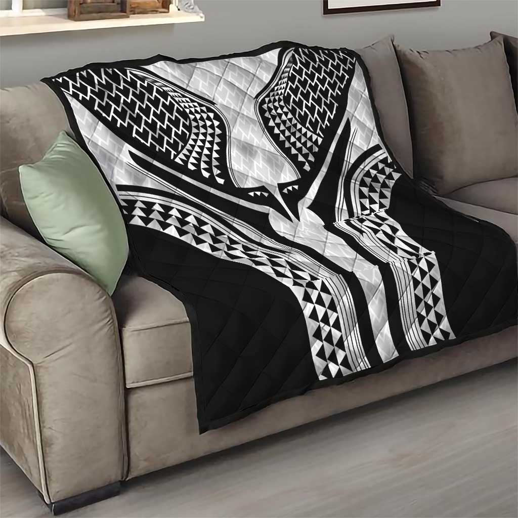Hawaiian Kakau Art Tattoos Aquaman Style Quilt White Version - Polynesian Pride