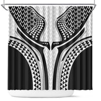 Hawaiian Kakau Art Tattoos Aquaman Style Shower Curtain White Version - Polynesian Pride