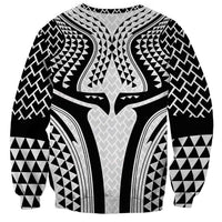 Hawaiian Kakau Art Tattoos Aquaman Style Sweatshirt White Version - Polynesian Pride