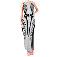 Hawaiian Kakau Art Tattoos Aquaman Style Tank Maxi Dress White Version - Polynesian Pride