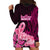 Polynesia Breast Cancer Hoodie Dress Butterfly and Flowers Ribbon Maori Tattoo Ethnic Black Style LT03 - Polynesian Pride