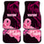 Custom Polynesia Breast Cancer Car Mats Butterfly and Flowers Ribbon Maori Tattoo Ethnic Black Style LT03 Black - Polynesian Pride