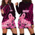 Custom Polynesia Breast Cancer Hoodie Dress Butterfly and Flowers Ribbon Maori Tattoo Ethnic Black Style LT03 - Polynesian Pride