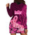 Polynesia Breast Cancer Hoodie Dress Butterfly and Flowers Ribbon Maori Tattoo Ethnic Pink Style LT03 - Polynesian Pride