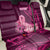 Custom Polynesia Breast Cancer Back Car Seat Cover Butterfly and Flowers Ribbon Maori Tattoo Ethnic Pink Style