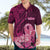 Custom Polynesia Breast Cancer Hawaiian Shirt Butterfly and Flowers Ribbon Maori Tattoo Ethnic Pink Style LT03 - Polynesian Pride