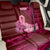 Custom Polynesia Breast Cancer Back Car Seat Cover Butterfly and Flowers Ribbon Maori Tattoo Ethnic Red Style