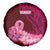 Custom Polynesia Breast Cancer Spare Tire Cover Butterfly and Flowers Ribbon Maori Tattoo Ethnic Red Style LT03 Red - Polynesian Pride