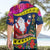 Cook Island Christmas Hawaiian Shirt Santa Claus Mix Maroro and Kakaia Hibiscus Flower Maori Pattern LT03 - Polynesian Pride